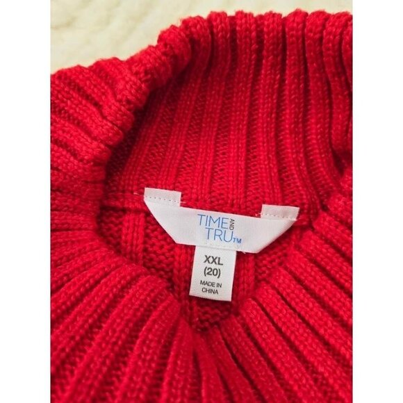 Turtleneck sweater Red Women's Size XXL #732 - Picture 3 of 3